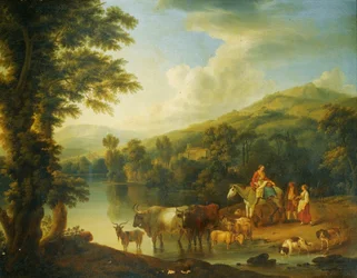 River Landscape with Rider